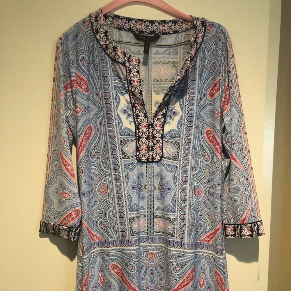 BCBG paisley tunic style dress